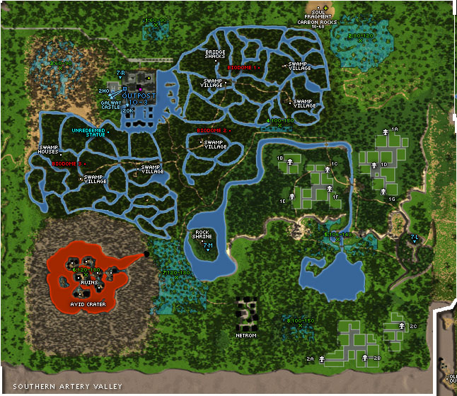 Southern Artery Valley from CSPmap