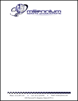 Millennium Sports Productions' Letterhead / Stationary